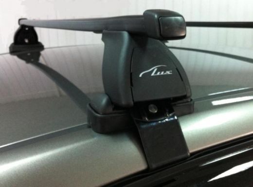 Багажник на крышу Ford Ranger 2011-... (без рейлингов), Lux, прямоугольные стальные дуги