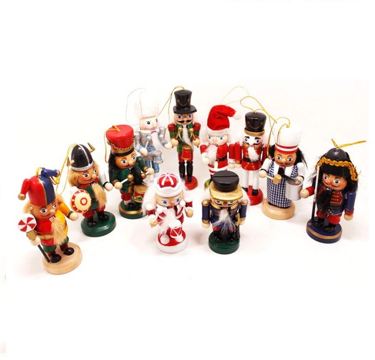 Щелкунчик - набор деревянных ёлочных игрушек 6 шт IR6125V