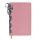 Книжка зап.Феникс+ А6+ ПВХ атласная лента розовая  96л. линия 52771