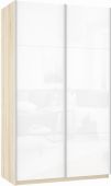 Шкаф-купе двухдверный (Белое стекло/Белое стекло) | E1 Прайм