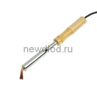 Паяльник TUNDRA, деревянная рукоятка, плоское жало, 75 Вт, 220 В