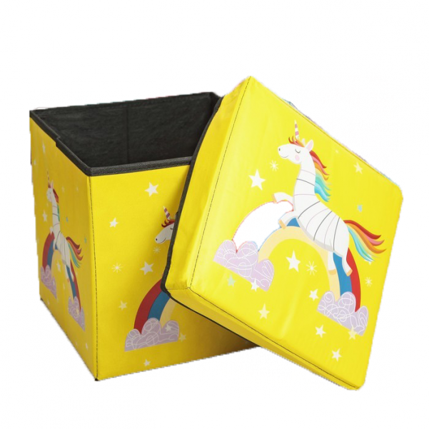 Детский складной пуф-короб для хранения 2 в 1, 29х30х30 см