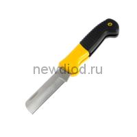 Нож универсальный складной TUNDRA, 2К рукоятка, прямое лезвие, нержавеющая сталь