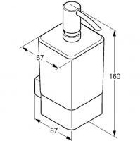 Дозатор жидкого мыла Kludi E2 4997605 16 см схема 2