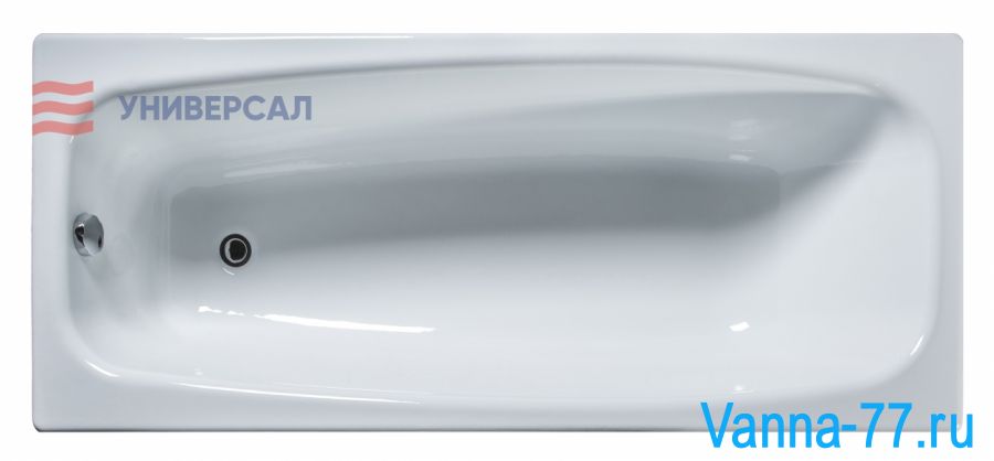 Ванна Универсал Грация 170x70, чугун, глянцевое покрытие, белый
