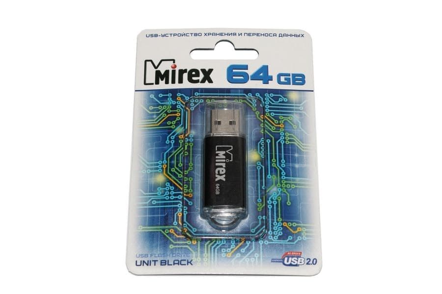 Карта памяти Mirex metal Unit 64 Гб USB накопитель
