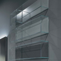 Открытый подвесной шкаф из стекла Antonio Lupi ICE ICE6 1 секция 72х14 схема 1