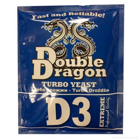 Спиртовые турбо дрожжи Double Dragon D3, 92 г