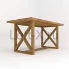 Обеденный стол "Дизайн XО" из массива дуба