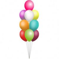 Фонтан из десяти воздушных шаров