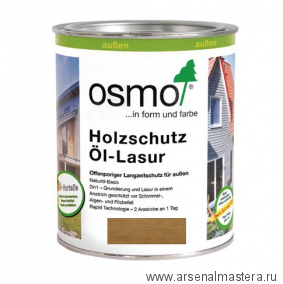 OSMO Скидка до 29% ! Защитное масло-лазурь для древесины для наружных работ OSMO Holzschutz Ol-Lasur 1150 Американский орех 0,75 л