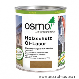 Защитное масло-лазурь для древесины для наружных работ OSMO Holzschutz Ol-Lasur 1150 Американский орех 0,75 л