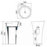 схема раковины NS Bath NSF-5290