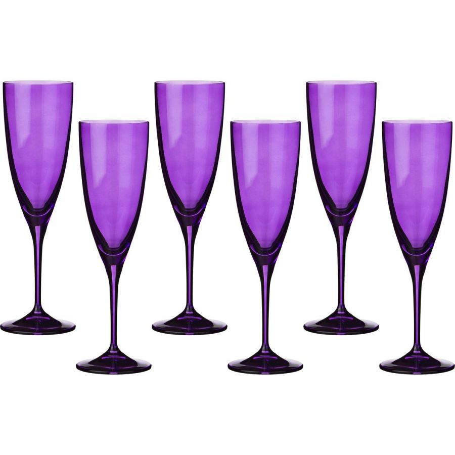 Набор бокалов для шампанского "Kate" 220 мл., h=23 см., 6 шт.