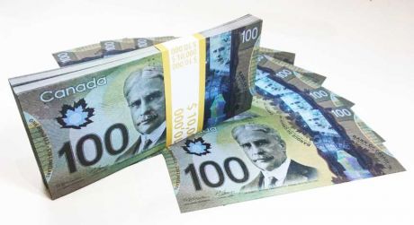Шуточная пачка 100 Канадских долларов
