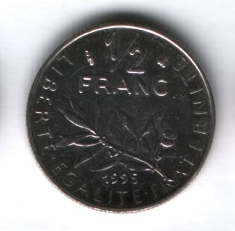 1/2 франка 1995 года Франция