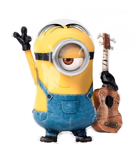 Миньон Стюарт с гитарой фигурный шар фольгированный с гелием