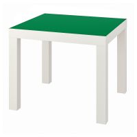 LACK ЛАКК, Придиванный столик, белый/зеленый, 55x55 см - 704.625.92