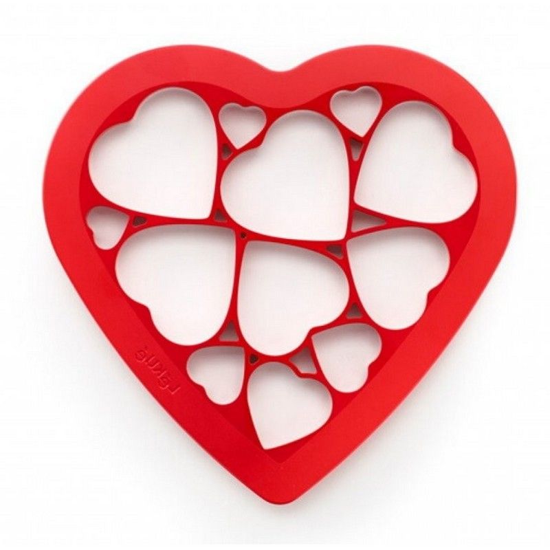 Трафарет-форма для выпечки печенья Сердечки