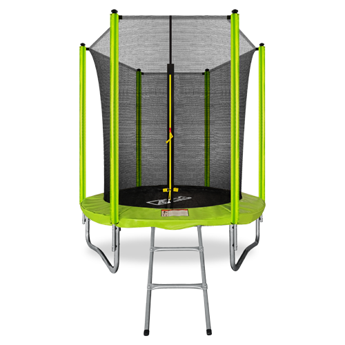 Батут Arland 6FT с внутренней страховочной сеткой и лестницей (Light green)