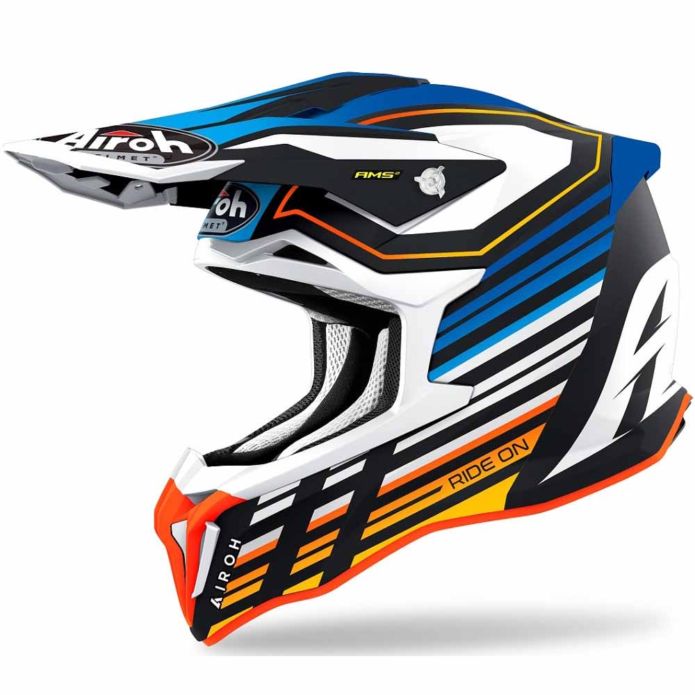 Airoh Strycker Shaded Blue Matt шлем для мотокросса и эндуро