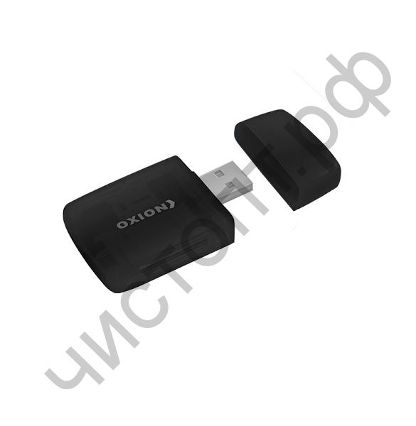 Картридер OXION OCR002BK, чёрный, USB 2.0 (SD,SDHC,RS MMC,Micro SD,M2,MS PRO Duo,Mini sd до 64 Гб)