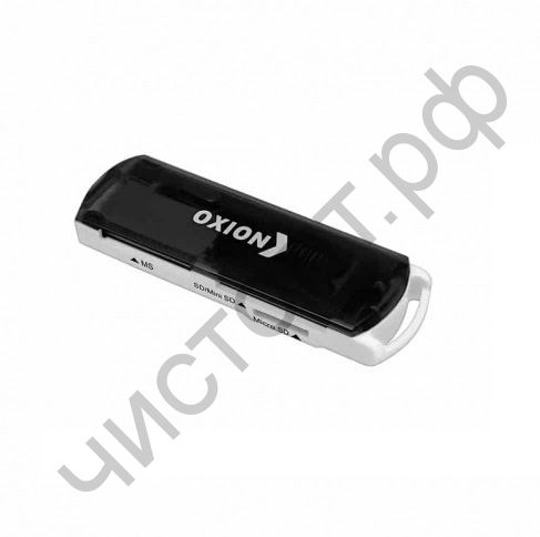 Картридер OXION OCR004BК, черный, USB 2.0 (SD,SDHC,RS MMC,Micro SD,M2,MS PRO Duo,Mini sd до 64 Гб)