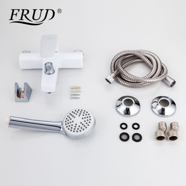 Белый смеситель для ванны Frud R32301