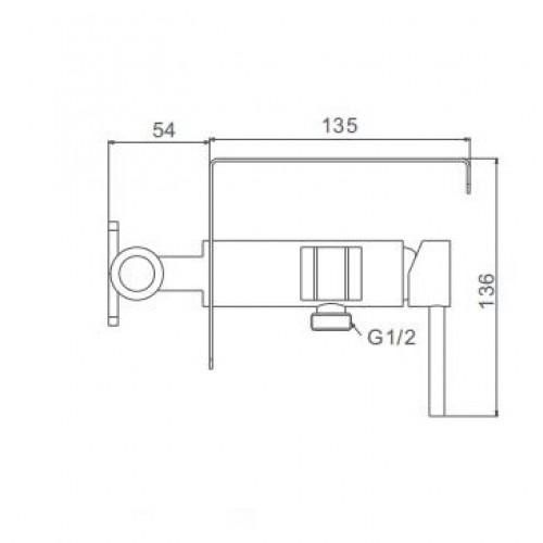 Гигиенический душ с полкой Frap F7516
