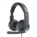 Наушники мониторные игровые - гарнитура Gembird MHS-G220, отключение микрофона, кабель 2м