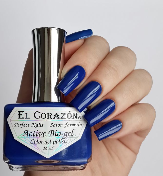 El Corazon Active Bio-gel Color gel polish 423/271 Cream-271-Ярко-синий 16мл