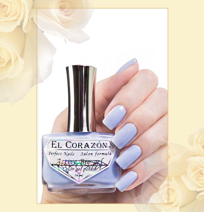 El Corazon Active Bio-gel Color gel polish 423/ 42 3Jelly-42-Светлый, чуть припылённый, голубой 16 мл