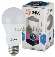 Лампы СВЕТОДИОДНЫЕ СТАНДАРТ LED A60-15W-840-E27 ЭРА (диод, груша, 15Вт, нейтр, E27),