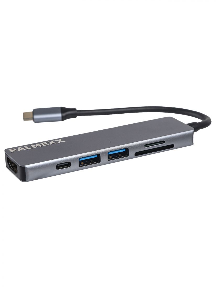 Хаб PALMEXX 6в1 USB-C to HDMI+2*USB3.0+USBC+CR