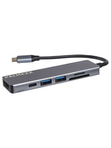 Хаб PALMEXX 6в1 USB-C to HDMI+2*USB3.0+USBC+CR