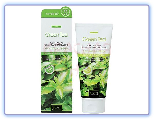 Пенка для умывания Зеленый чай Jigott Natural Green Tea Foam Cleansing