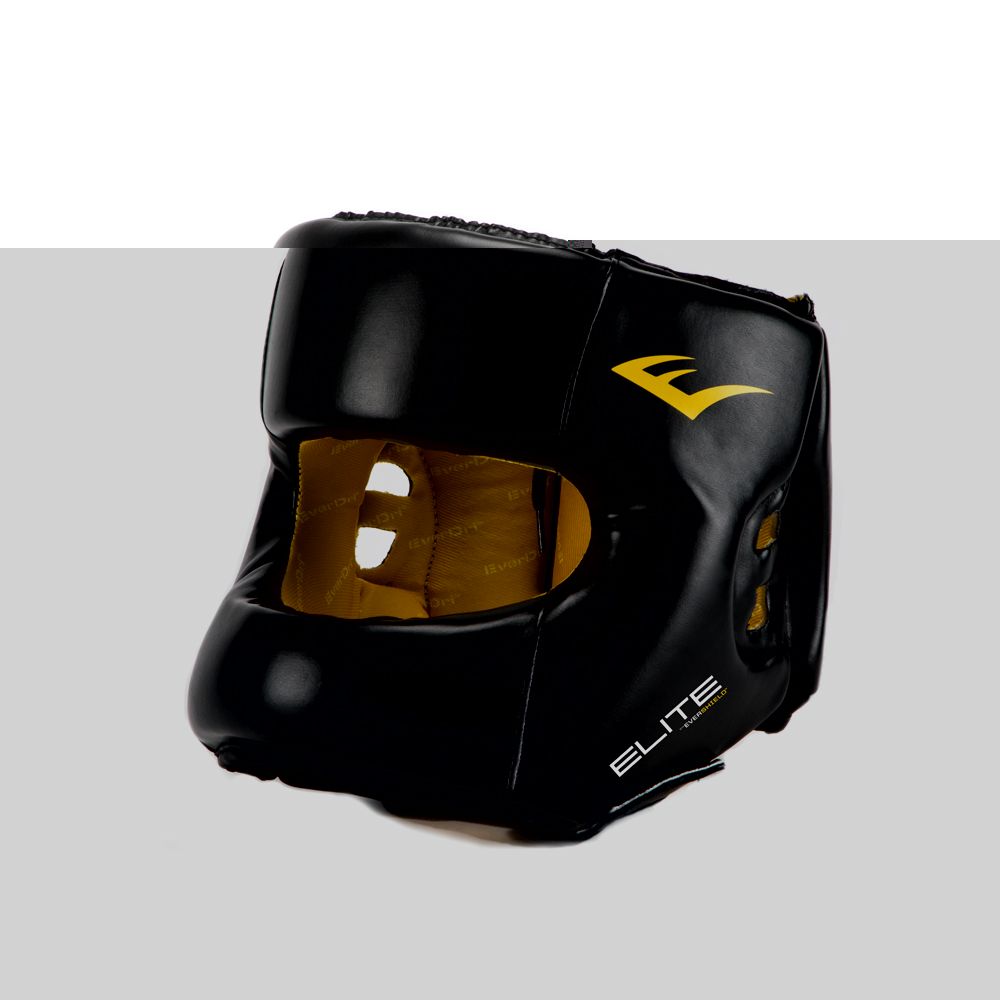 Шлем для бокса Everlast Elite PU M/L чёрный артикул P00001211