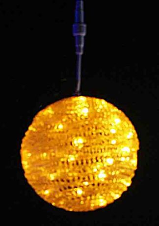 Шар подвесной LED (20 см, желтый)