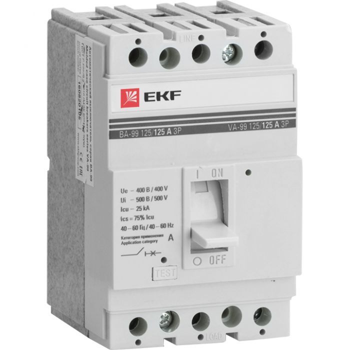 EKF Автоматический выключатель ВА-99 125/100А 3P 25кА  mccb99-125-100