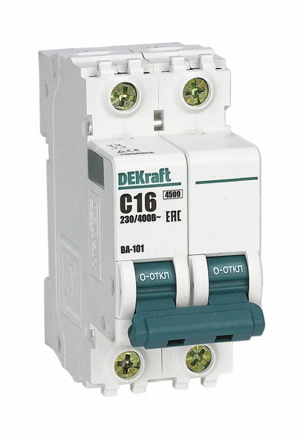 DEKraft автоматический выкл. ВА-101 3P   2А х-ка С 4,5кА