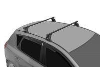 Багажник на крышу Suzuki Vitara 2015-..., без рейлингов, Lux, прямоугольные стальные дуги