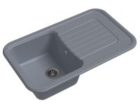 Кварцевая мойка Ewigstein Antik 60F Серый Металлик