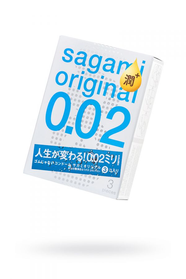 Презервативы полиуретановые SAGAMI ORIGINAL 002 3'S EXTRA LUB