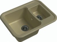 Кварцевая мойка Ewigstein Antik 60K Бежевый