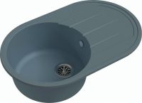 Кварцевая мойка Ewigstein Elegant R50F Серый Металлик