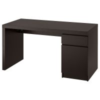 MALM МАЛЬМ, Письменный стол, черно-коричневый, 140x65 см - 103.848.56