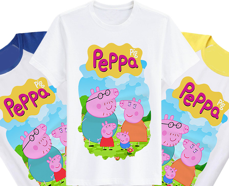 Белая детская футболка Свинка Пеппа