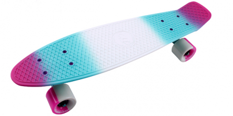 Скейтборд пластик Multicolor 22 pink/sea blue 1/4 TSL-401M
