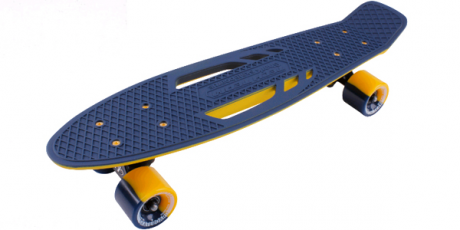 Скейтборд пластиковый Shark 22 blue/yellow