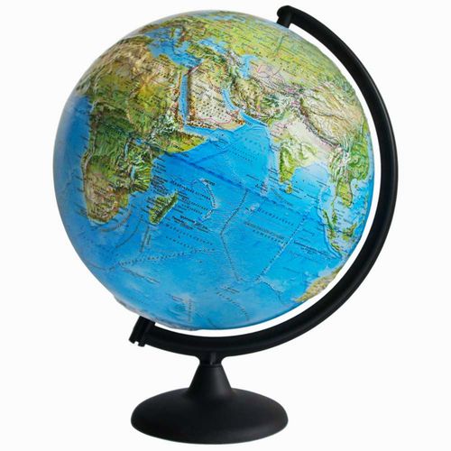 Глобус Земли ландшафтный рельефный, диаметр 320 мм